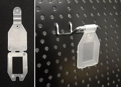 GOEDE24 Etikettentasche 100x neu 27x27 Zweifachhaken Preistasche Preisfahne Etikett