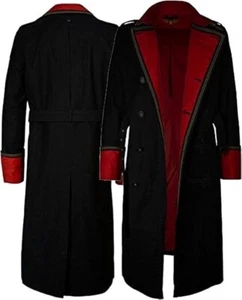 Warhammer 40K Commissar Imperial Guard Black Long Trench Coat For Men - Picture 1 of 6