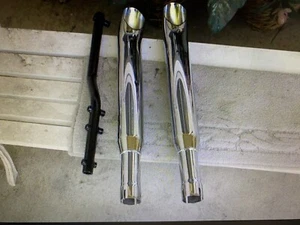Cycle Shack Turnout Chrome Mufflers Mhd-137-to 2000-2006 Fxst Softail Models - Picture 1 of 2