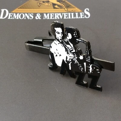 Clip de corbata simple de metal para caballero broche de barra música práctica jazz Foto 1 de 3