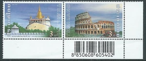 2004 THAILANDIA DITTICO ROMA BANGKOK CONGIUNTA ITALIA CODICE BARRE MNH ** - B9-3 - Picture 1 of 1