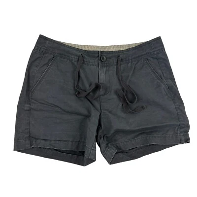 Shorts Guide Series Gander Mountain cinza chino cordão frente plana tamanho 4 algodão - Imagem 1 de 4