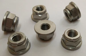 5 x selbstsichernden Muttern/Ti Grade 5 Flange Full Metal Lock Nut M 6 x 1* - Picture 1 of 2