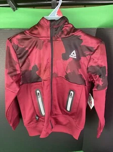 Boys Reebok CrossFit Hoodie Full Zip Hoodie Jacket Youth Sz XS Red - Picture 1 of 4