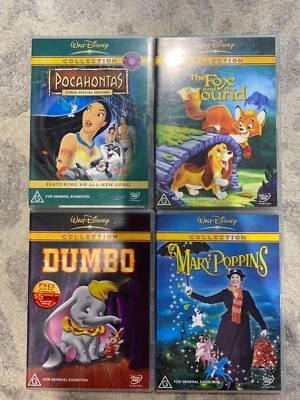 Disney Bundle x 4, Dumbo, Alice in Wonderland, Pocahontas, The Fox and The Hound - image 1 of 4