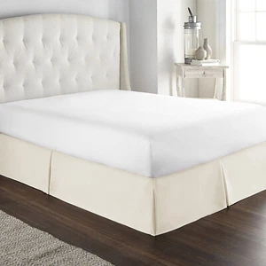Falda de cama de marca de 1 pieza AU Select longitud de caída talla y marfil TC - Imagen 1 de 10