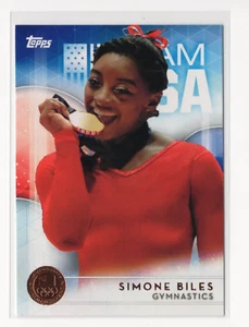 2016 Topps US Olympic Team Simone Biles Gymnastics #38 Bronze Parallel - Picture 1 of 2