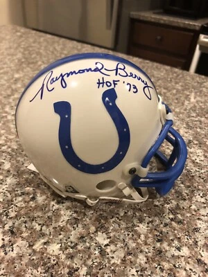 Raymond Berry Autographed Signed Colts Mini Helmet HOF 73  - Image 1 of 2