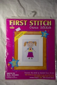 Semco First Stitch Cross Stitch Sweetie Pie Kit No. 6019.0003 Size 13 x 18cm - Picture 1 of 1