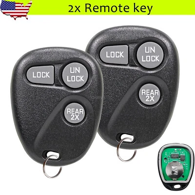 2 For Chevrolet 1997-2000 Tahoe 1998-2002 Express Truck Remote Key Fob  ABO1502T - Image 1 of 4