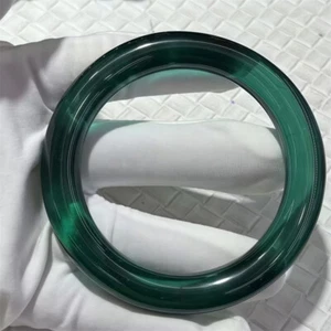 Top Quality Emerald Color Sapphire Bangle Lab-Created AAAA+ Sapphire Bangle 1pcs - Picture 1 of 4