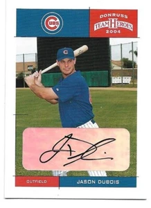 Jason Dubois 2004 Donruss Team Heroes Autograph #75  Chicago Cubs Auto - Picture 1 of 2