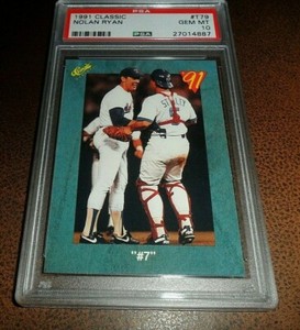 RARE 1991 CLASSIC #T 79 NOLAN RYAN *LOW POP* TEXAS RANGERS HOF GEM MINT PSA 10  