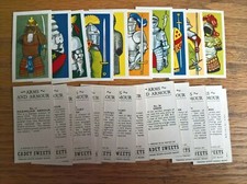 Cadet confectionery trade cards: Arms and Armour complete full set loose
