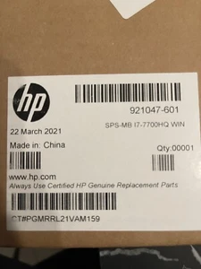 921047-601 - HP Motherboard (system board) I7-7700HQ NEW - Afbeelding 1 van 1