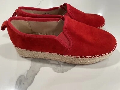 Zapatos sin cordones Sam Edelman talla 8 para mujer Carrin gamuza plataforma paradilla rojos SHB Foto 1 de 4
