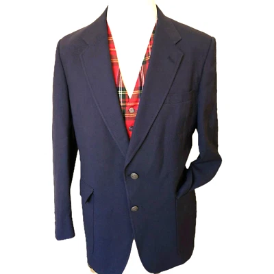 Blazer Abrigo Deportivo Jack Nicklaus Negro Lana Dorado Botones Para Hombre 44L HSM Oso De Colección Foto 1 de 4