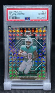2023 Panini Mosaic De'Von Achane #312 Mosaic Holo Rookie Card RC PSA 10 - Bild 1 von 3
