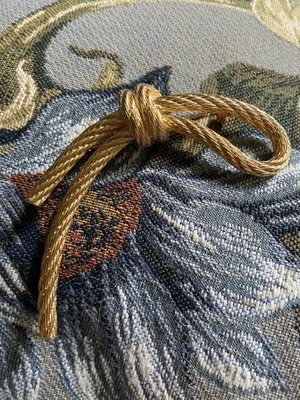 VTG Christian Dior Signed Gold Rope Looped Love Knot Nautical Brooch Pin 70s EUC - Image 1 of 4