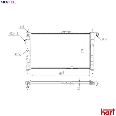 RADIATOR ENGINE COOLING 605 559 FOR DAEWOO C18LE 1.8L A15MF 1.5L C20LE 2.0L - Image 1 of 4
