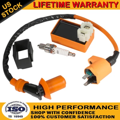 Performance Racing Ignition Coil Spark Plug CDI Box GY6 50cc 125cc/150cc Scooter - Image 1 of 4