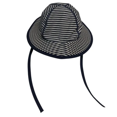 Sombrero para el sol Hanna Andersson azul marino a rayas para niños playa vacaciones talla XS  Foto 1 de 4