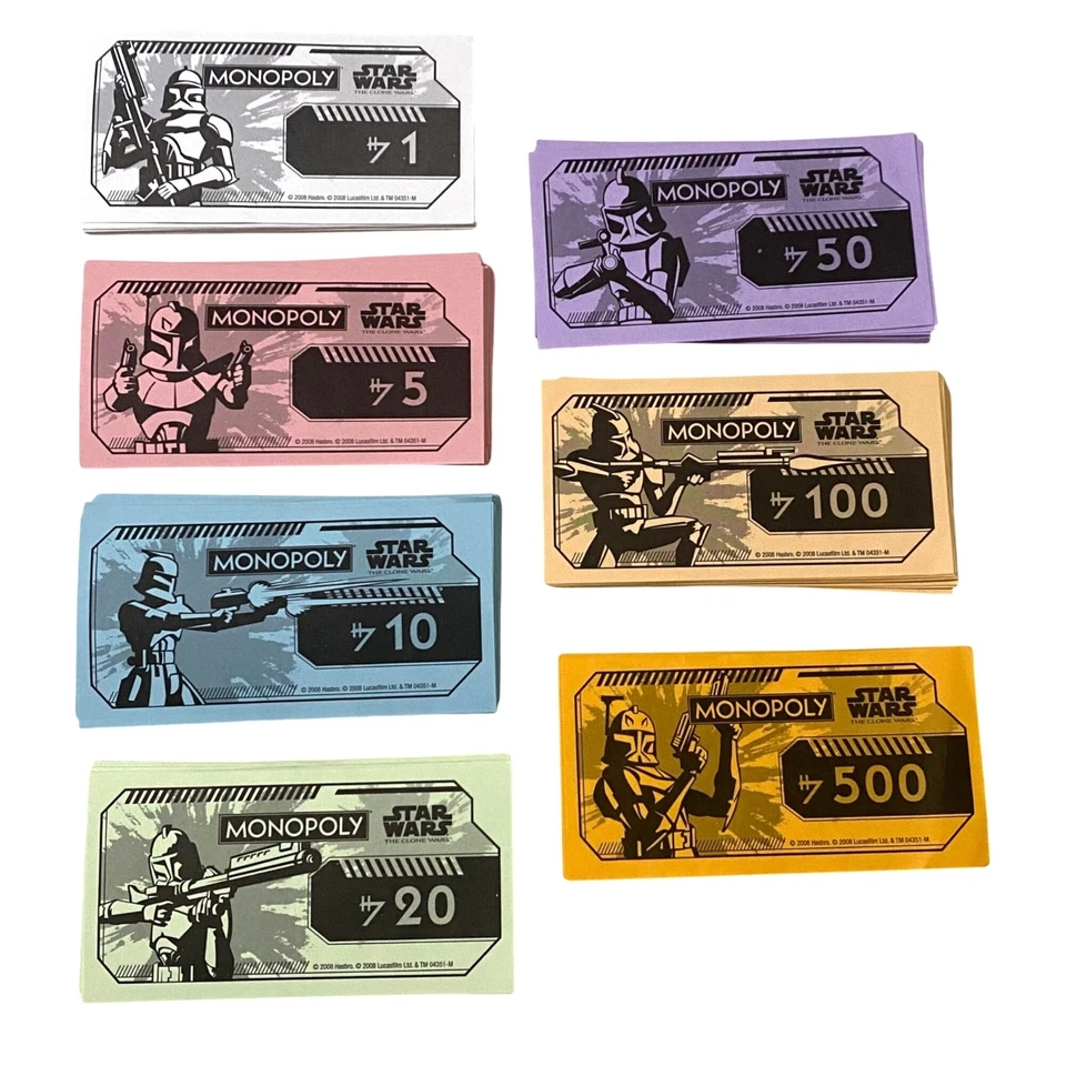 Star Wars The Clone Wars Monopoly Replacement Money Crafting Scrapbooking - Image 1 of 1