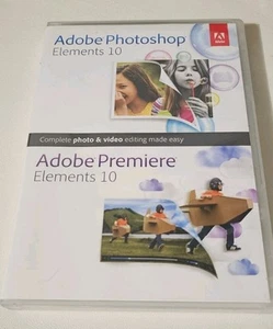 Adobe Photoshop and Premiere Elements 10 Creative Design Software - Picture 1 of 4
