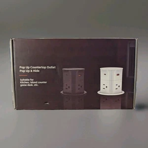 Enchufe de encimera emergente 3,15" con cargador inalámbrico de 15 W, potencia máxima de 20 W blanco - Imagen 1 de 11