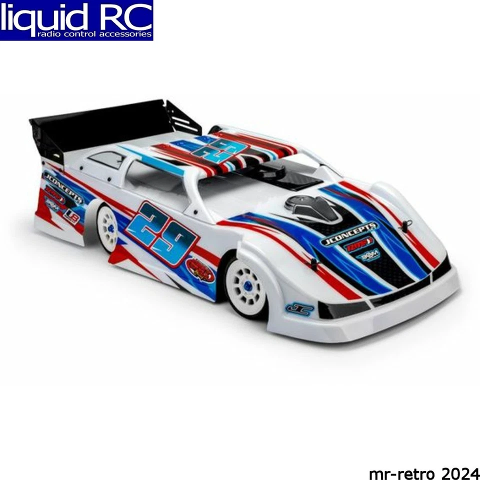 JConcepts 0611L L8 Night G3 speedway body decked with rear spoiler light-weight - Image 1 of 1