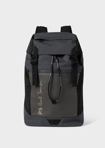 Paul Smith Grey Reflective-Check Backpack. M2A-7548-MEYESK-70 - Picture 1 of 7