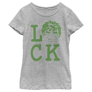 Girl's Marvel St. Patrick's Day Hulk Luck T-Shirt - Picture 1 of 17