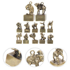 12pcs Chinese Zodiac Stamps Feng Shui Lucky Decoration
