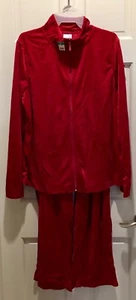1 New XL Woman's Leisure Suit-Zippered Jacket & Pants(Red or Gray)ship-free - Picture 1 of 4