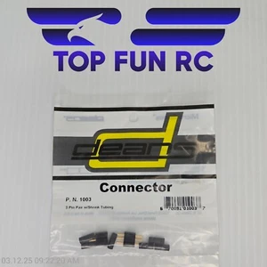 Deans 1003 Connector 3 Pin Pair W/Shrink Tubing - Picture 1 of 1
