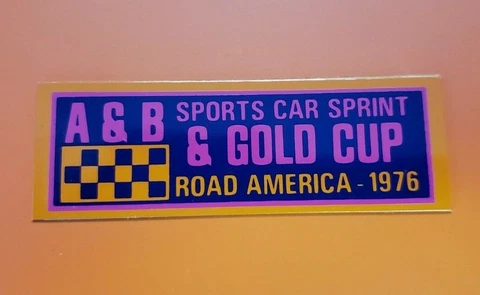 Road America Dash Plaque 1976 Sprint VW Gold Cup Race Weekend Cover