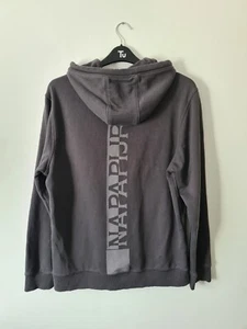 Sudadera Pullover Napapijri Para Hombres Negra Con Capucha Trasera y Frontal - Talla XL - Imagen 1 de 18