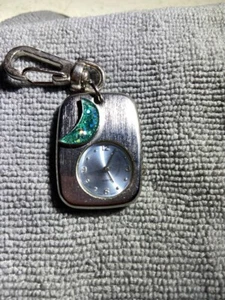 Vintage Clip On Watch 90's 00's Y2K Rectangle w/ Blue Moon - Picture 1 of 2