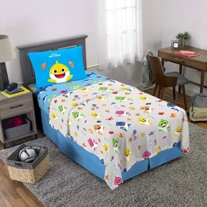 Baby Shark Pinkfong Baby 3PC Twin Sheet Set *New* - Picture 1 of 2