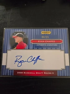 2008 Razor Signature Series Blue #163 Ryan Chaffee Auto #D /25 RC Autograph - Picture 1 of 2