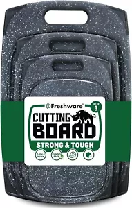 Plastic Cutting Boards for Kitchen, Dishwasher Safe, Black Marble - Picture 1 of 9