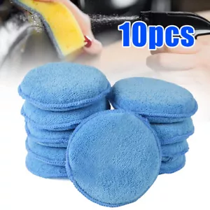 10Pcs Car Microfiber Polishing Pads Wax Applicator Foam Sponge Cleaning Buffer - Picture 1 of 11