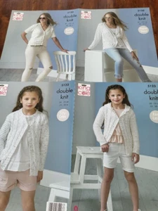 KING COLE Double Knitting Pattern 5123-5120  cardigan/sweater - Picture 1 of 2