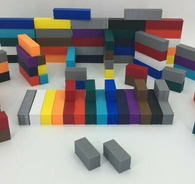 NEW (2) 20' Shipping Containers - Z Scale 1:220 - Gray - ALL COLORS AVAILABLE! - Image 1 of 4