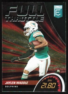 2022 Donruss Elite Full Throttle Jaylen Waddle Miami Dolphins #FT5 - Picture 1 of 2