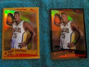 Ron Artest 2006 Topps Chrome Gold 36/99 and Black 150/399 Refractor.