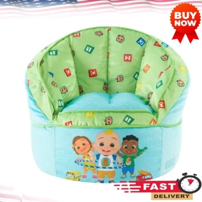 Bolsa de frijoles redonda de poliéster azul, Cody y Nina, poliéster regalo perfecto Foto 1 de 4