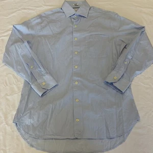Camisa frontal a rayas de la colección Peter Millar para hombre con botones L/S talla 15,5 regular - Imagen 1 de 10