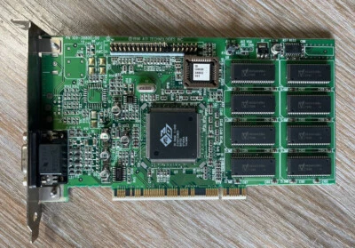 Vintage ATI 3D RAGE II+DVD 4MB 109-38800-00 (MACH64) PCI Video Card TESTED! - Image 1 of 4
