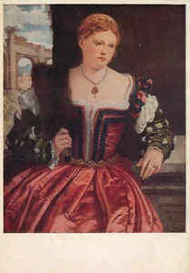 Postcard Art Moretto da Brescia Frauenbildnis 1959 Unposted - Imagen 1 de 2